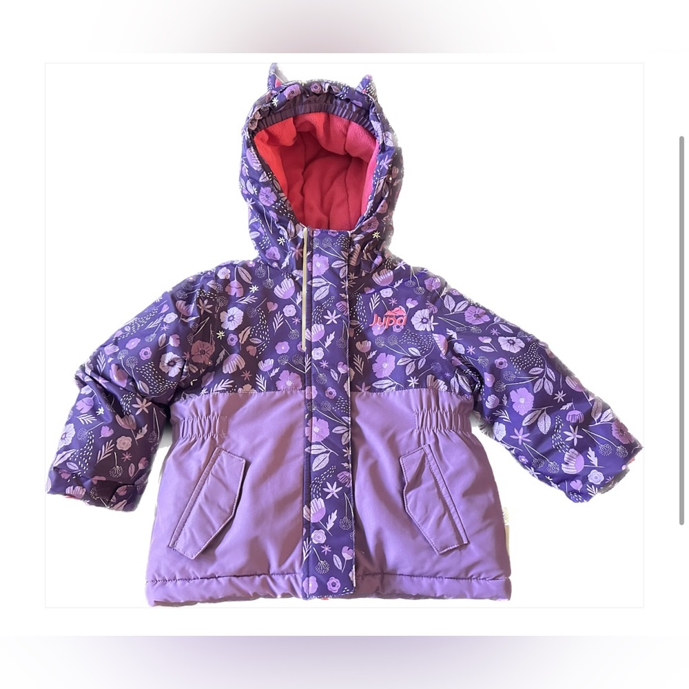 JUPA Girls Purple Jacket Cat ears on hood size 24 months